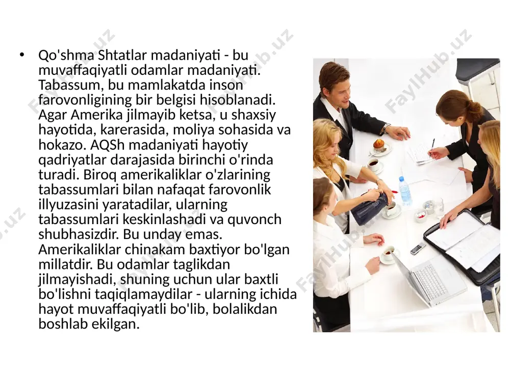 qabul qilishi kerak. qo'shma shtatlarning har qanday amerikalik yoki mehmoni biron bir jamoat birlashmasining faol a'zosi bo'lishi kerak, u ishchi jamoa, diniy guruh yoki skaut harakatidir. aqshda siz yolg'iz bo'lolmaysiz. image1.jpeg image2.jpeg image3.jpeg image4.jpeg image5.jpeg image6.gif image7.jpeg image8.jpeg image9.gif image10.jpeg