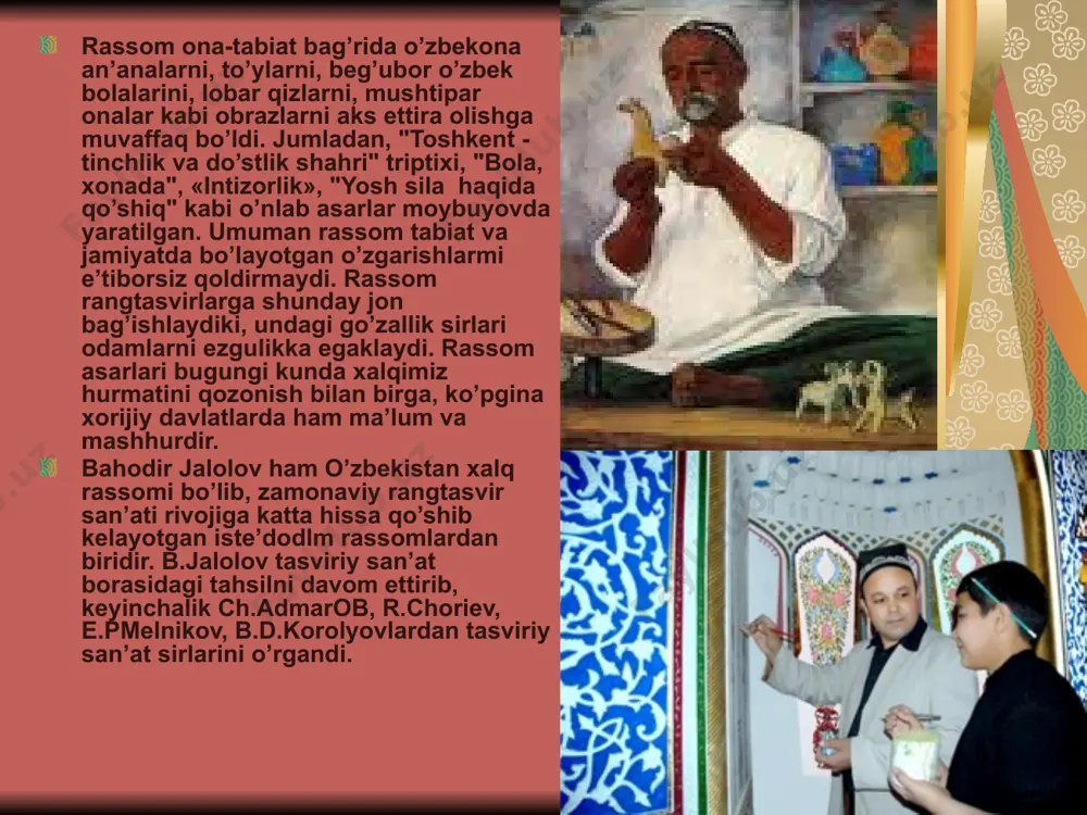 ing “qora kitob” povestida, o’. hoshimovning “tushda kechgan umrlar”, t. murodning “otamdan qolgan dalalar”, singari asarlarda mustabid sovet davrida xalq boshiga solingan behad kulfatlar, g`am- alamlar haqqoniy tasvirlangan. t. malikning “shaytanat”, h. shayxovning “tutqin odamlar” asar larida iymon va vijdondan ozdirishga, razolat va qabohat ummoniga botirishga urinuvchi yomonlik dunyosi, mafiya olami shaytonlari fosh qilinadi, ularga nisbatan nafrat tuyg`ulari tarannum etladi. image1.wmf image2.png image6.jpeg image7.jpeg image8.jpeg image9.jpeg image10.jpeg image11.jpeg image12.jpeg image13.jpeg image14.png image15.png image16.png image17.png image18.png image19.png image20.png image3.png image4.png image5.png /docprops/thumbnail.jpeg