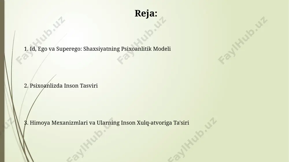 chun) kabi muhim psixoseksual ziddiyatlar paydo bo'ladi, bu esa keyingi shaxsiyat rivojlanishiga ta'sir qiladi. sigmund freydning psixoseksual rivojlanish nazariyasi 5 bosqichdan iborat bo'lib, og'iz (0-18 oy), anal (18-36 oy), fallik (3-6 yosh), latent (6 yoshdan balog'atga yetguncha) va genital (balog'atdan keyin) bosqichlarini o'z ichiga oladi. psixoanalitic terapiya va inson qiyofasini o'zgartirish psixonaliytik terapiya jarayonida bemorning o'ziga bo'lgan munosabati 5 ta seansdan keyin 70% ga o'zgaradi degan tadqiqot natijalari 2010-yilda london universitetida o'tkazilgan. jungning arxetiplar haqidagi ta'limoti, inson ongi chuqurliklarida 3 ta asosiy arxetip – persona, anima/animus va self mavjudligi va ularning ong va xulq-atvorga ta'sirini tushuntirib beradi, bu esa inson qiyofasini o'zgartirishda muhim ahamiyatga ega. oilaviy munosabatlar va inson qiyofasining rivojlanishi oilaviy dinamikadagi 2 ta asosiy shaxs o'rtasidagi munosabatlarning xususiyati (masalan, ota-ona munosabatlari) bolaning o'ziga bo'lgan qarashlarini, o'z-o'zini qadrlashini va keyingi munosabatlariga bo'lgan munosabatini belgilab beradi, bu 1970-yillardagi amerika tadqiqotlarida aniqlangan. oilaviy munosabatlardagi 3 yoshgacha bo'lgan davr, ayniqsa, onasi bilan …