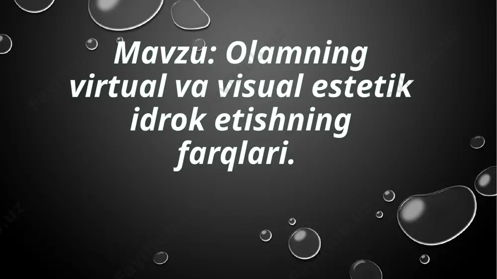 gan buyum ertaga oddiy matohga aylanib, o‘rniga yuz chandon yaxshisi chiqmoqda. rivojlanishdan asosiy maqsad turmush tarzini yengillashtirishdir. shayx muhammad sodiq muhammad yusuf hazratlarining “ijtimoiy odoblar” kitobida “jumladan, matbuot va axborot vositalaridan foydalanishning ham me’yori bo‘lishi kerak. ulardan o‘ziga, oilasiga, xalqiga va vataniga foydali bo‘ladigan narsalar haqida ma’lumotni olish mumkin. buning uchun rejali ish yuritish kerak bo‘ladi. ma’lum soatlarda ma’lum narsani ko‘rish, o‘qish yoki eshitish mumkin”. odam yuz yil yashasa ham umr qisqa. uni ilm olish va o‘rganishga sarflagan ma’qul. virtual olamdan ham ilm yo‘lida yaxshilik maqsadida foydalansak, o‘z-o‘zidan bu qurilmalar bizga xizmat qiladi. vizual idrok – bu atrof-muhitni ko‘z orqali tushunish va baholash jarayoni. u san’at, dizayn, fotografiya va boshqa ko‘rish bilan bog‘liq elementlar orqali shakllanadi. vizual idrokning asosiy jihatlari: 1. rang va kontrast – inson psixologiyasiga ta’sir qiladi. masalan, qizil rang ehtiros va energiyani bildirsa, ko‘k rang tinchlik va ishonchni anglatadi. 2. shakl va kompozitsiya – tasvirning qanday joylashgani …
