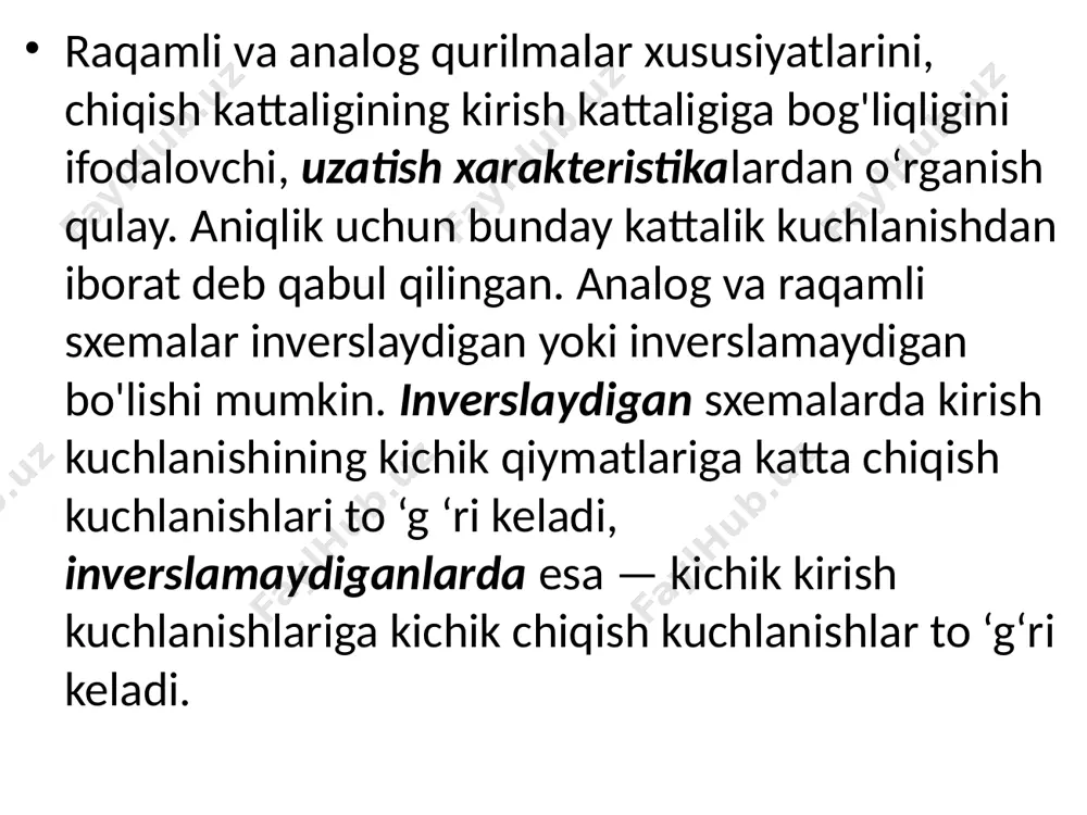 yoki-emas va boshqa) operatsiyalarni bajaradi. bu operatsiyalar yordamida har qanday analog, analog-raqamli va raqamli funksiyalarni amalga oshirish mumkin. diskret sxemotexnikaga elektr sxemalar uchun sxemotexnik yechimlar soddaligi va qimmat aktiv elementlarni minimal ishlatish, ajratuvchi kondensator, transformator va boshqalardan keng foydalanish xosdir. integral sxemotexnikada barcha elementlar yagona kristalda shakllantirilgani sababli, ularning qiymati elementlar narxi bilan emas, balki kristall narxi bilan belgilanadi. shuning uchun kristalda iloji boricha ko‘proq elementlarni joylashtirish maqsadga muvofiq. kristalldagi aktiv elementlar — tranzistorlar, diodlar minimal yuzaga, passiv elementlar esa — maksimal yuzaga ega. shuning uchun islarda rezistorlar soni minimal bo’lishiga intilinadi, katta yuzani egallovchi kondensatorlar qo'llanilmay , ularning o‘rniga kaskadlarni muvofiqlashtiruvchi kaskadlardan foydalaniladi. islarning ushbu xususiyati, diskret tranzistorli tuzilmalarda amalga oshirib bo‘lmaydigan, yuqori aniqlikdagi differensial kaskadlar, barqaror tok va kuchlanish generatorlarini yaratish imkonini berdi. a1s mahsulotlari turlari ko'p bo‘lishiga qaramasdan, ularning hammasida, sxemotexnik umumlashtirish va loyihalashni yengillashtirish maqsadida, chegaralangan sonli negiz elementlar: sodda kuchaytirgich kaskadi, differensial kuchaytirgich, barqaror tok …