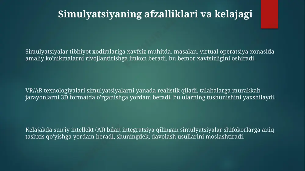 simulyatsiyaning tibbiyotdagi o'rni - Page 3