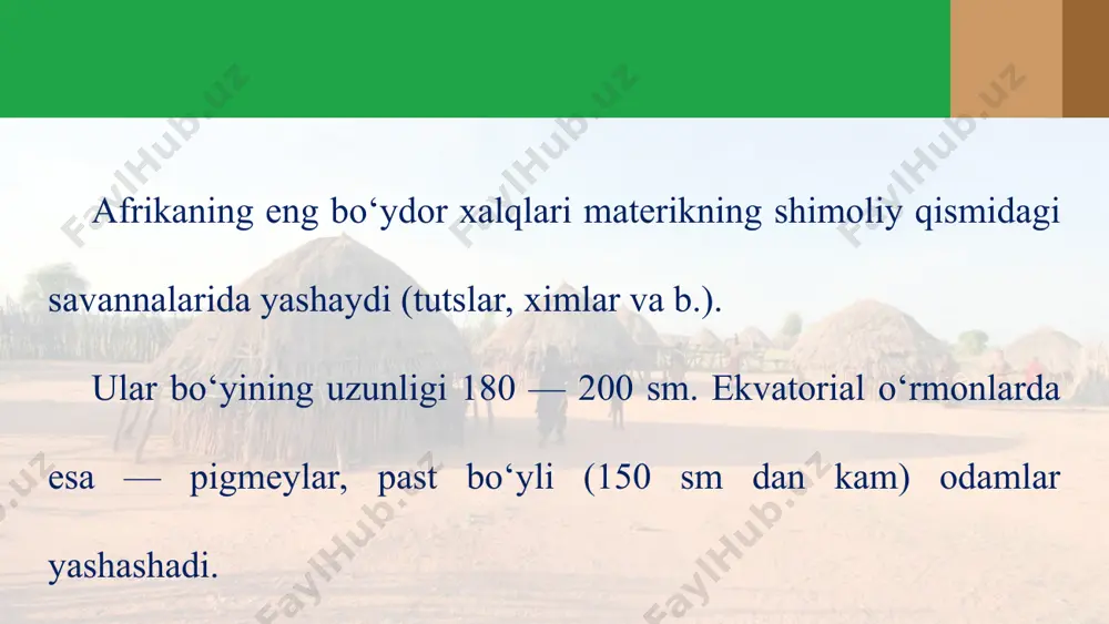 materik aholisi va uning tabiatga ta’siri (afrika) 6-sinf - Page 5