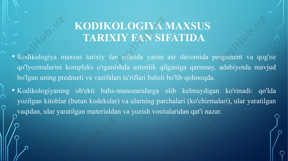 kodikologiya fanining maqsad va vazifalari - Page 3