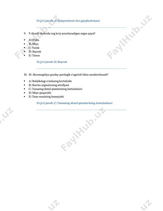 patologik anatomiya fanidan testlar - Page 3