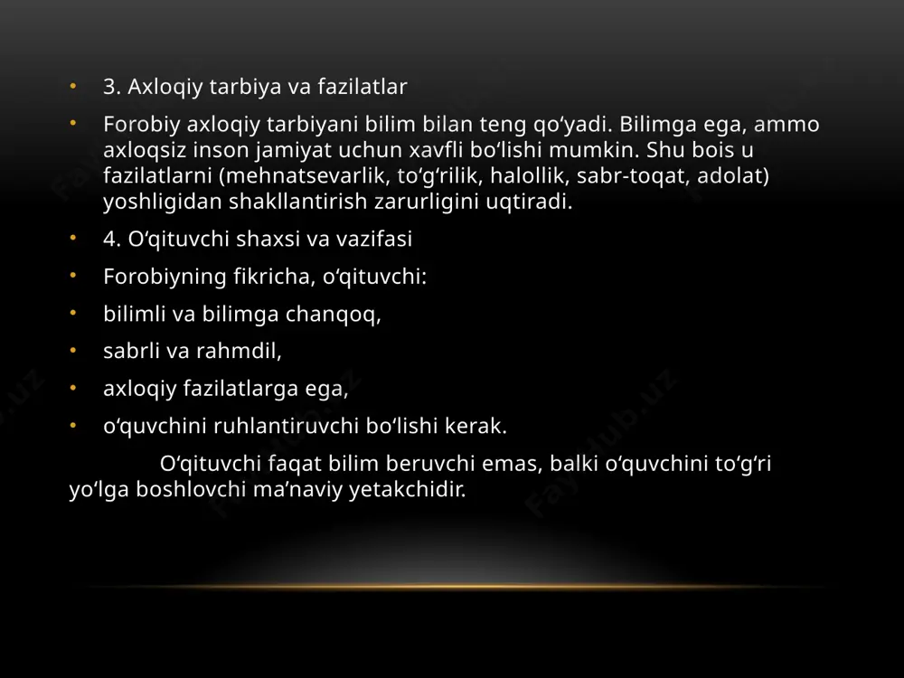 abu nasr forobiyning pedagogik qarashlari - Page 3