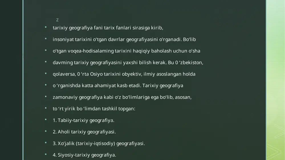 tarixiy geografiyaning tarix ta’limida tutgan o’rni va roli - Page 5