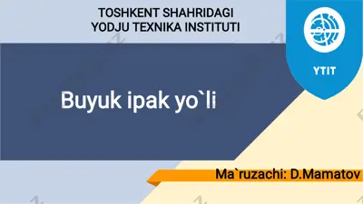 buyuk ipak yo`li — PDF
