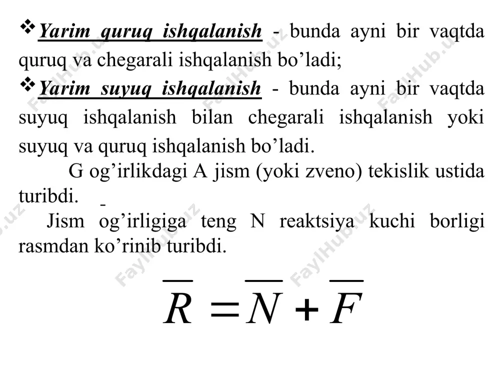 kinematik juft elementlardagi ishqalanish kuchlari - Page 5
