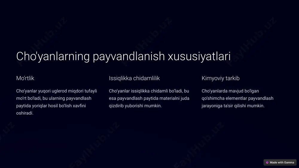 cho‘yan detallarni payvandlash xususiyatlari va usullari - Page 3