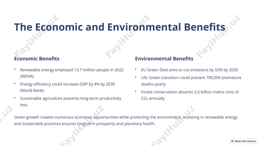 green economic growth: a sustainable future - Page 5