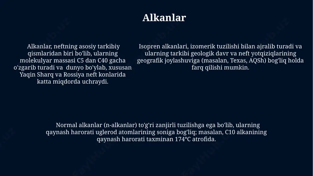 iqdori neft yotqizig'ining geografik joylashuviga (masalan, farg'ona vodiysi) bog'liq. kislorodli birikmalar kislorodli birikmalar, jumladan ketonlar va aldegidlar, shimoliy amerikadagi ba'zi neft turlari tarkibida 5-10 mg/kg gacha konsentrasiyalarda uchrab, neftning sifat xususiyatlariga ta'sir ko'rsatadi. qora dengiz mintaqasidagi neft yotqizig'larida topilgan kislorodli birikmalarning 20% dan ortig'i sulfidlar va sulfoksidlar kabi oltingugurtli birikmalar bilan bog'langan holda mavjud. kislorodli birikmalar tarkibida, masalan, o'zbekistonning muruntau konida qazib olingan neftda 0,1 dan 1% gacha bo'lgan miqdorda fenollar va naften kislotalari kabi organik kislotalar uchraydi. suv o'rtacha suv avtomobili 15-20 litr hajmli yoqilg'i bakiga ega bo'lib, taxminan 600-800 km masofani bosib o'tish imkoniyatini beradi, bu esa avtomobilning yoqilg'i tejamkorligi darajasini belgilaydi. 2020-yildan buyon jahon bo'yicha suv ishlab chiqarish hajmi 30% ga oshgan, bu esa, xususan, xitoy va hindiston kabi mamlakatlarda sezilarli darajada kuzatilgan. suvlarning 2023-yilgi global sotuvi taxminan 70 million dona bo'lib, undan 15 millionga yaqini shimoliy amerikada sotilgan. bu esa avtomobil bozorining muhim qismini tashkil etadi. …
