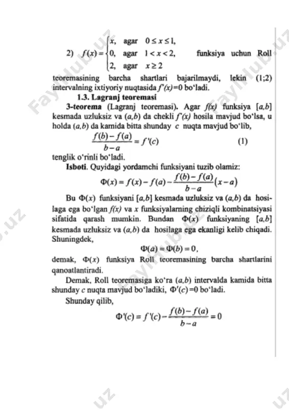 o‘rta qiymati haqida teoremalar - Page 4