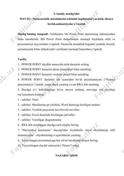 ms power point dasturi — DOCX