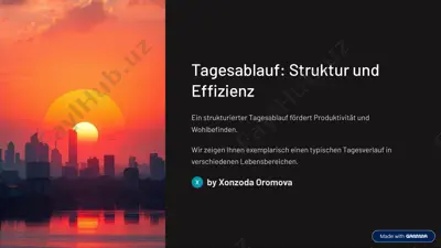 tagesablauf: struktur und effizienz — PDF