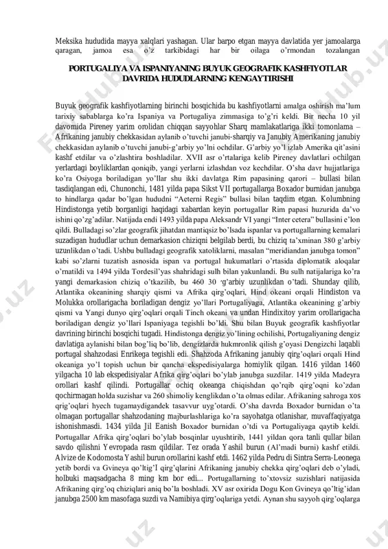 og' nomlari atalgan. ingliz sayyohi jon eyr avstraliya materigini g'arbdan sharqqa kesib o'tib, atroflicha o'rgangan. uning sharafiga maunt–eyr tog'i, eyr yarim oroli, eyr-nort ko'li, eyr daryosi deb nomlangan. avstraliyaning janubida - katta avstraliya ko'rfazi qirg'oqlari bo'ylab nallarbor cho'li cho'zilib yotadi. nallarbor (lotincha nullarbor)–«daraxtsiz, o'simliksiz yer» degan ma'noni beradi, bu cho'lga j.eyr shunday nom bergan. avstraliya kashfiyotchilaridan biri jeyms kuk materikning sharqiy sohillarida to'xtab o'tgan bir joyni botani-bey (botanika buxtasi) deb nomlagan. chunki u shu yerlardan yevropaliklarga umuman noma'lum bo'lgan ko'pgina o'simliklardan namuna to'plagan. keyinchalik bu joy o'rnida sidney shahri qad ko'targan. yevropaliklar avstraliyaga ilk qadam qo'yganlarida o'zlariga noma'lum bo'lgan xaltali hayvonni ko'rib, aborigenlardan «bu nima?» deb so'rashsa, mahalliy aholi yelka qisib, «kenguru»-ya'ni «tushunmadim» deb javob berishgan ekan. shu-shu hayvon nomi kenguru bo'lib qolgan. avstraliya janubida kenguru oroli ham bor. hozirgi avstraliyada bayron burni, york burni, bass bo'g'ozi, myorchison, de-grey, mitchell, gregori daryolari, uels ko'li, sentral-maunt-styuart va ogastes tog'lari, viktoriya daryosi …