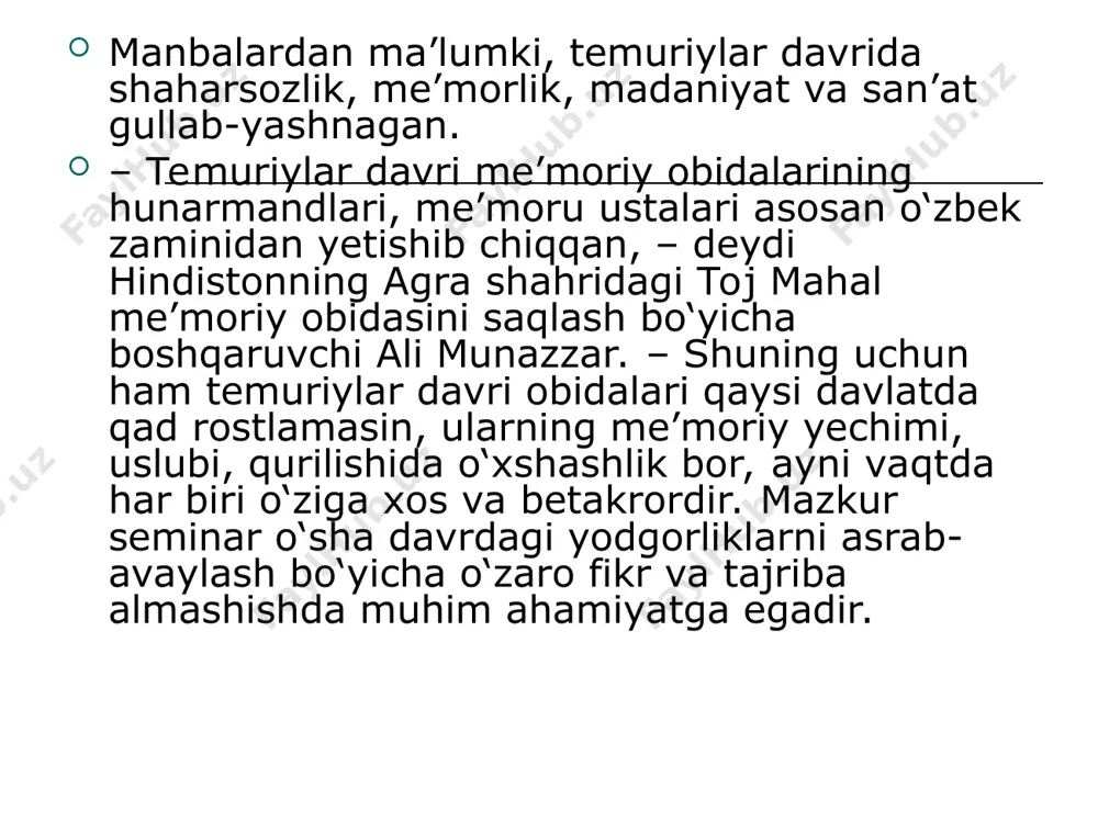 temuriylar davrida ma’naviyatning rivojlanishi - Page 5