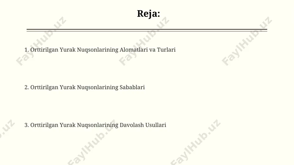 om etsa, yurak yetishmovchiligiga va boshqa yurak nuqsonlariga olib kelishi mumkin, bu esa yurak faoliyatini sezilarli darajada pasaytiradi. e'tiboringiz uchun rahmat @taqdimot_robot