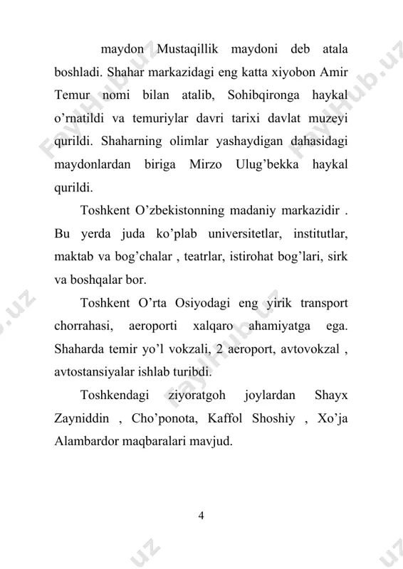 oshib ketgan bo’lsa ham “daha” atamasi ma’muriy birlik, tuman ma’nosini anglatadi. beshyog’och – toshkentning “daha”laridan biri. nomi besh og’och – besh daraxt so’zidan olingan. qadimda turkiy xalqlarda “besh”muqaddas son sanalgan. . . shuning uchun beshterak, beshkent, beshqayrag’och, beshkapa nomli qishloq va mahalla nomlari ko’p uchraydi. beshyog’och dahasi shaharning janubiy qismida joylashgan. yozma asarlarda zangiota dahasi deb ham atalgan. muhammad solihxo’ja domla rahim qoraxo’ja o’g’lining “tarixi jadidayi toshkand” – “toshkentning yangi tarixi” asarida “beshyog’och” dahasi shunday nom bilan atalgan. buning sababi – zangiota o’sha dahada dafn etilgan. shayx oyxo’ja ibn toshxo’ja – zangiota nomi bilan mashhur bo’lgan. sebzor – daha nomi forsiy “seb”- olma so’zidan kelib chiqqan bo’lib, “sebzor”, “olmazor” degan ma’noni bildiradi. shaharning eng kichik dahasi. shimoliy hududda joylashgan. hazrat imom qaffoli shoshiy maqbarasi shu yerda. xalq bu qadamjoning nomini qisqartirib xastimom deb talaffuz qiladi. abu bakr qaffoli shoshiy 903-976-yillarda yashagan. u kishi dunyoda mashhur shayx bo’lgan. kaykovus nomi bilan …