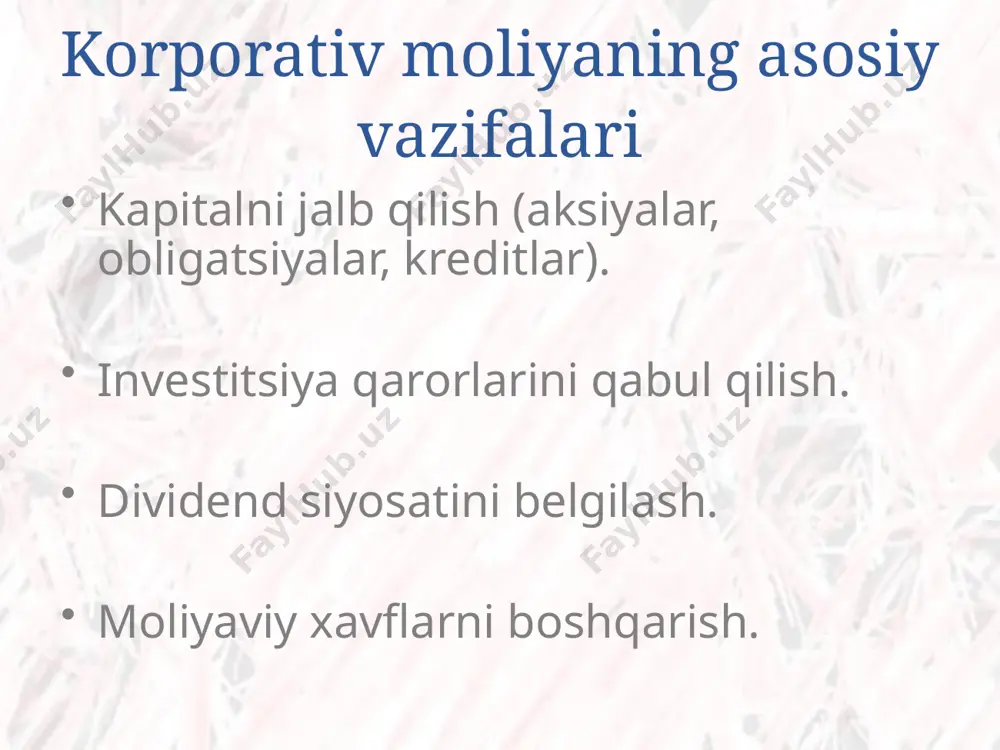 korporativ moliya va moliyaviy hisobot tushunchalari - Page 4