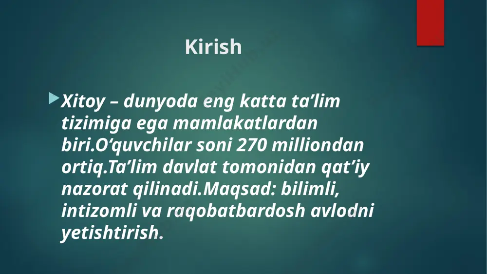 xitoy ta’lim tizimi: tuzilishi va xususiyatlari - Page 2