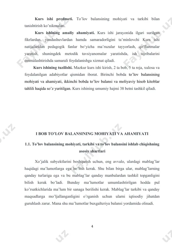 nday amal qilayotganligini, ishlayotganligini ko’rsatuvchi mablag’lar guruhlanishini tushunish kerak. aktivlar oldingi amalga oshirilgan muammolarni yoki oldin sodir bo’lgan voqealar natijasida korxonaga kelib tushgan va ular kelajakda foyda keltiradigan iqtisodiy resurslardir. aktivlar uch xil xususiyatga ega bo’lishi kerak: 1. kelajakdagi iqtisodiy nafni o’zida mujassamlanishi, bevosita va bilvosita pul mablag’lari yoki ularning ekvivalentlarini ko’paytirish imkoniyati. 2. bu iqtisodiy naflarni nazorat qilish qobliyatini mujassamlash. 3. oldingi bitimlar yoki boshqa voqealarning natijasi bo’lishi. «passiv» atamasining ildizi ham lotincha faolsiz, xolis turmoq, tushuntirish kabi so’zlarning ildizidan olingan. тarixan bu atama dastlab faqat qarzga olingan mablag’larga nisbatan, ya’ni uchinchi shaxslar oldidagi majburiyatlarga nisbatan qo’llanar edi. bu bilan mulk egasi qarzga olingan mablag’larga bo’lgan munosabatda o’zboshimchalikdan o’zini tutishi kerakligi ta’kidlangan edi. keyinchalik «passiv» atamasi manbalarning boshqa moddalariga ham tarqatilgan bo’lib, faqat korxona majburiyatlarini tavsiflabgina emas, mablag’lar turlarini qanday maqsadlarga mo’ljallanganligini ham tavsiflash uchun ishlatiladigan bo’ldi. manbalarning tarkibiy qismini majburiyatlar tashkil etadi. subyektning majburiyatlari bu oldingi amalga oshirilgan …