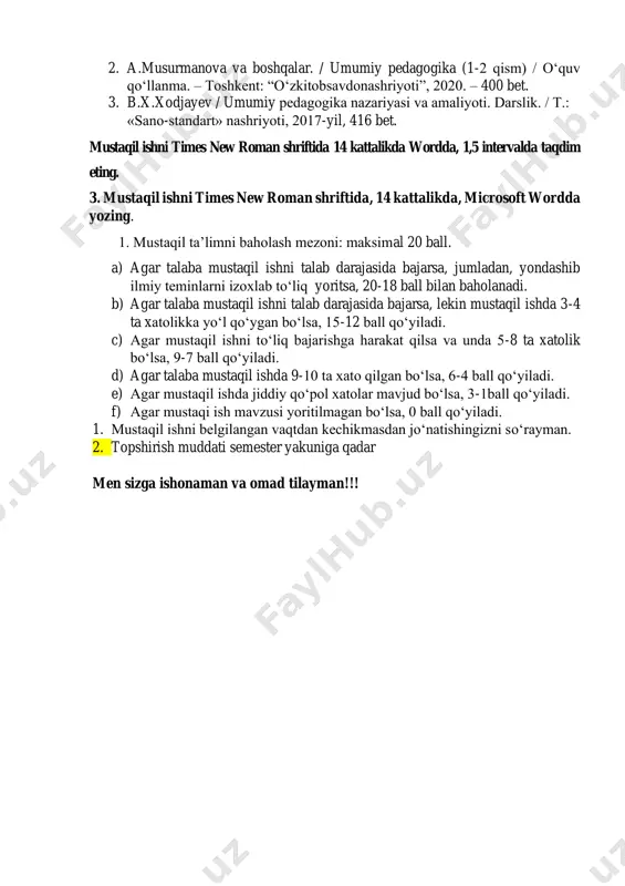 mustaqil ish mavzusi: akademik sohalarda rivojlanish - Page 4