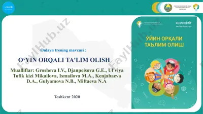o‘yin orqali ta'lim olish — PPTX