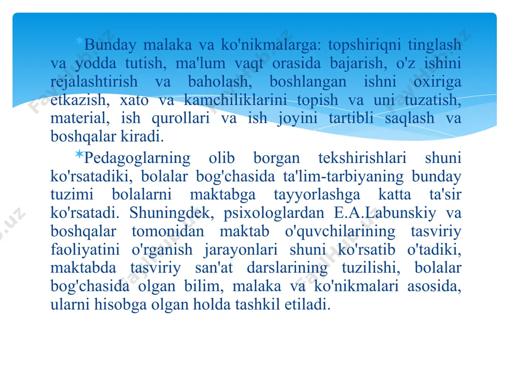 tasviriy faoliyatga o'rgatish jarayonidagi o'rni - Page 5