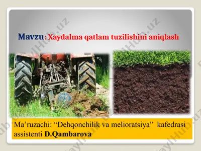 xaydalma qatlam tuzilishini aniqlash — PPTX
