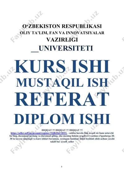 yarim o‘tkazgich parametrlarini o’lchash usullari — DOCX