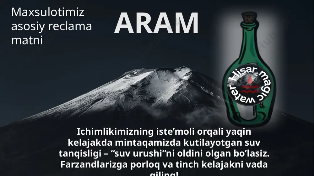 reklama loyihasi: hisorning mo’jizaviy suvi - aram - Page 5
