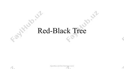 red-black tree — PPTX