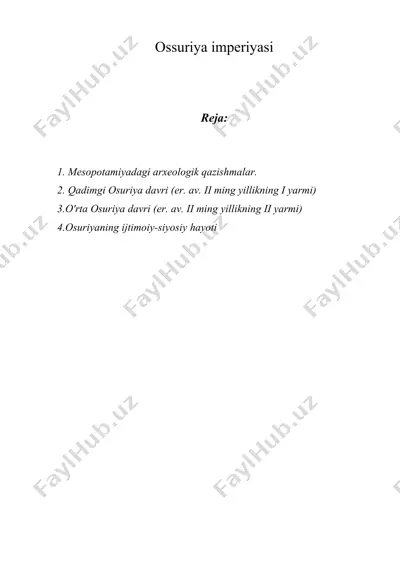 ossuriya imperiyasi — DOC