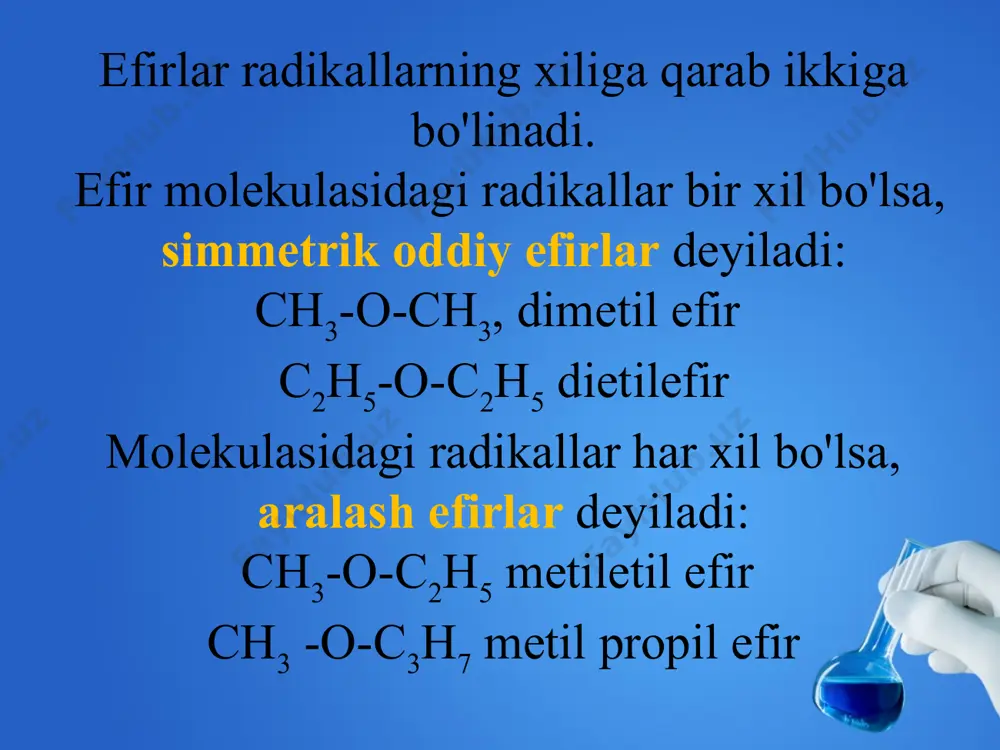 efirlar. olinishi va xossalari - Page 3