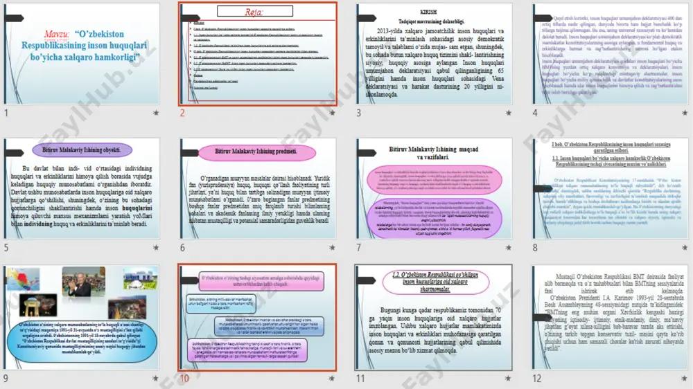 o’zbekiston respublikasining inson huquqlari bo’yicha xalqaro hamkorligi - Page 3