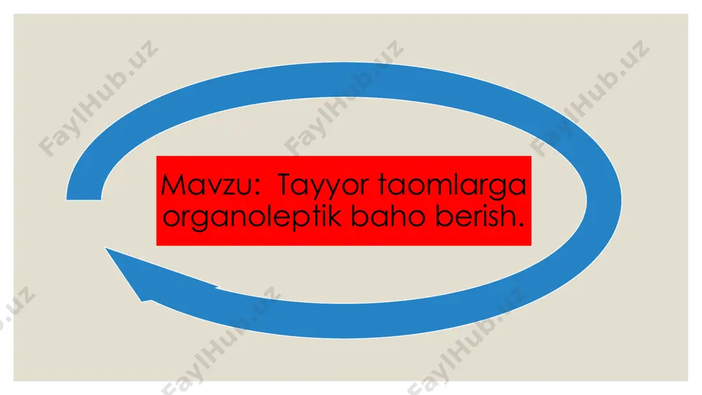 a ularga dastlabki ishlov berish qoidalari. pazandachilik taomlarini tayyorlashda yarim tayyor mahsulotlami tayyorlash texnologiyasi. issiqlik ishlov turlari va uni jarayonga qo'llash. qaynatmalar, murakkab bo'lmagan pazandachilik suyuq taomlari. sardak va gamirlar tayyorlash texnologiyasi. murakkab bo'lmagan pazandachilik quyuq taomlar tayyorlash texnologiyasi. tuxum va tvorogdan tayyorlanadigan taomlar. yaxna, shirin taom va ichimliklami tayyorlash texnologiyasi. taom tayyorlash texnologiyasi – pazandalik ko‘pchilik xo‘randalarga mo‘ljallanib taom tayyorlashda maxsulotlarga mexanik va issiklik ishlovlari berishning okilona sirlarini o‘rgatadi.bu texnologiya xalk urf-odatlariga usta pazandalarning ish tajribalariga, fan- texnika yutuklariga tayangan xolda ish tutadi.xalk xo‘jaligida umumiy ovkatlanish korxonalarida tayyorlanadigan maxsulotlarning axamiyati juda katta. turli xil taomlarni tayyorlash, pazandalik yarim tayyor maxsulotlarini joriy kilish, umumiy ovkatlanish korxonalarida ishlab chikariladigan taomlarni uylariga uzatish kabi jarayonlar juda ko‘p mexnat va vaktni tejaydi, ijtimoiy-siyosiy soxalarda ishlaydigan kishilarga vaktlarini tejab xordik olishlariga imkon yaratadi, xotin-kizlarimizni ro‘zgordagi unumsiz ishlardan ozod etadi. 2. dastlabki ishlov berish yangi uzilgan sabzavotlarga dastlabki ishlov beriladi. ishlov berishda ko‘yidagi jarayonlar olib …