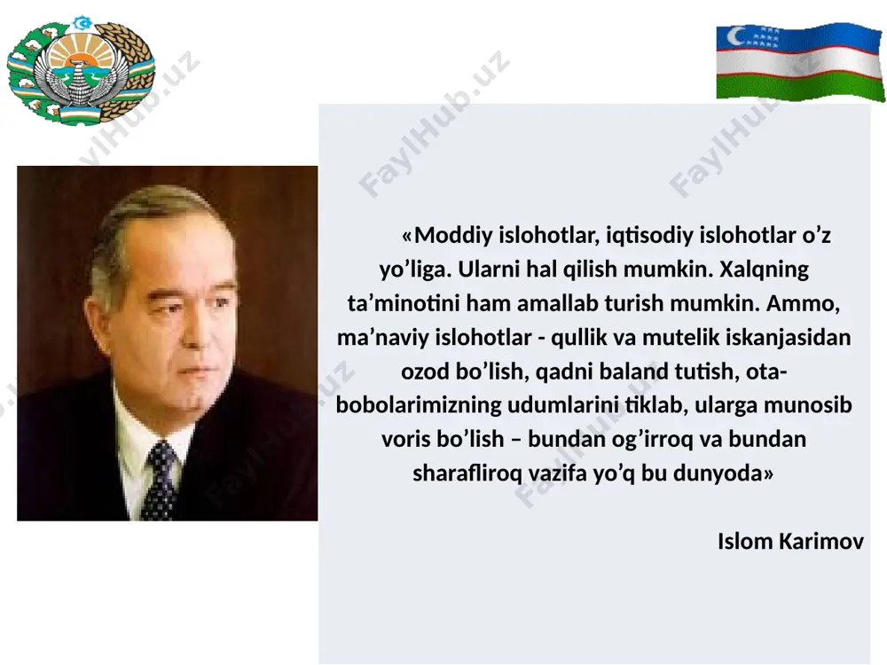 kompaniyasini tashkil etish va uning faoliyati masalalari to‘g‘risida“ qaror qabul qildi. o’zbekiston tarixi 1996-yildagi qarorga binoan „o‘zbekkino“ davlat aksionerlik kompaniyasi tuzildi. mazkur kompaniya davlat mulk qo‘mitasi, tashqi iqtisodiy aloqalar vazirligi, tashqi iqtisodiy aloqalar milliy banki tomonidan moliyaviy jihatdan qo‘llab-quvvatlandi. „o‘zbekkino“ kompaniyasi qoshida respublika kino arboblari ijodiy assotsiatsiyasi ta’sis etildi. kino tarmog‘i tashkilotlariga davlat budjetidan ajratiladigan har yillik dotatsiyalar 2000-yilgacha saqlab qolindi. kino sohasining iqtidorli yoshlari uchun xorijiy kino akademiyalari va o‘quv markazlarida o‘qish, malakasini oshirish ishlari amalga oshirildi. 1991—2002- yillarda o‘zbekiston kinostudiyalarida 60 ga yaqin badiiy filmlar suratga olindi. „temir xotin“, „ko‘zlarim yo‘lingda“, „dallol“, „sharif va ma’rif“, „tilla bola“, „buyuk amir temur“, „yulduzingni ber, osmon“, „kenja singil“, „voiz“, „o‘tgan kunlar“, „piyoda odam“ va boshqa filmlarda milliylik va yangi, zamonaviy ijodiy erkinlikning an’anaviy badiiy uslub bilan uyg‘unligi yaqqol namoyon bo‘ldi. 1997-yilning 22—29-may kunlari toshkentda jahonning 32 ta davlati va 8 ta xalqaro tashkilotning madaniyat va san’at arboblari ishtirokidagi „umuminsoniy qadriyatlar va …