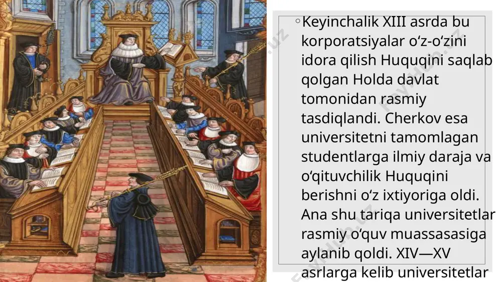 yevropada dastlabki universitetlarga asos solinishi - Page 5