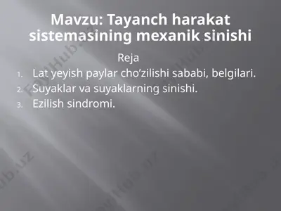 tayanch harakat tizimi — PPTX