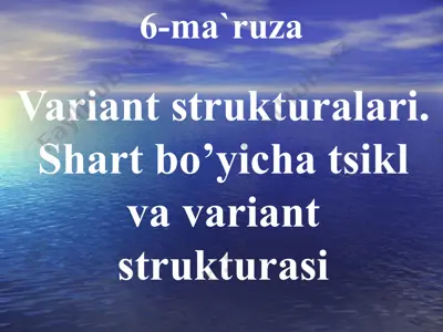 variant strukturalari — PPT