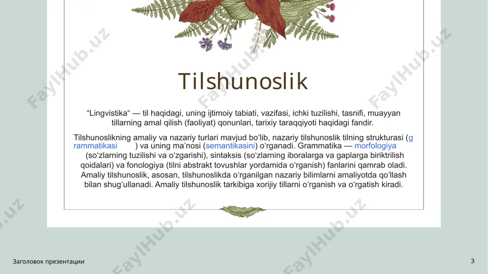 tilshunoslik fanining maqsad va vazifalari - Page 3