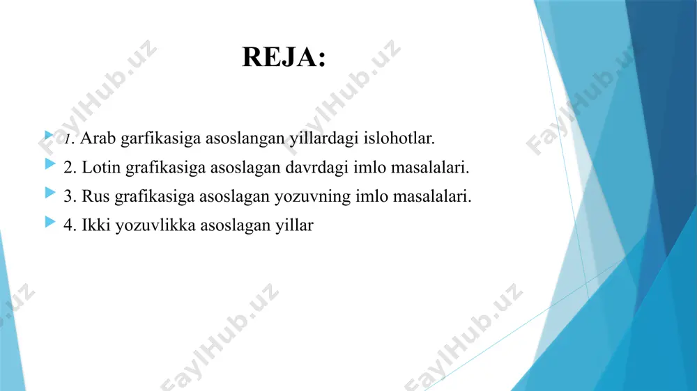 til me`yorlarini belgilashda singarmonizmli qishloq shevalarining xususiyatlarini hisobga olish lozimligi haqida takliflar bo`ladi, shu asosda alifboda ham unlilarni ifodalovchi 9 harfning bo`lishi ma`qullanadi; alifboga bosh harflar qo`shiladi va harflar tartibi belgilanadi. 1929- yilning 10-avgustida o`zbekiston xalq maorifi komissarligi kollegiyasining yig`ilishi bo`lib, unda may oyida bo`lib o`tgan til-imlo konferensiyasi tavsiya qilgan yangi imlo qoidalari tasdiqlanadi". turkiston respublikasi xalq maorif komissari sultonbek xo`janov ozarbayjon turk yangi alifbo qo`mitasidan 1922 yilning 5 dekabrida xat oladi. bu xatda ozarbayjon markaziy ijroiya qo`mitasida (azsik) „turk yangi alifbo qo`mitasi" ishlab turganligi, qo`mitaning maqsadi amaldagi arab alifbosini lotin alifbosi bilan almashtirish g`oyasini ommalashtirish va bu ishni turkiy xalqlar hayotiga joriy qilish ekanligini bildiradi. bu xat turkiston maorif komissarligi qoshidagi davlat ilmiy kengashi (gus) raisi xalil do`stmuhamedovga yo`llanadi, rais, hozircha bu ishga zaruriyat yo`q, mazmunidagi javob xatini hozirlaydi. 1923 yil 3–9 oktyabrda o`rta osiyo o`zbeklari yozuvi va imlosini isloh qilish yuzasidan buxoro shahrida alifbo-imlo konferensiyasi o`tadi. unda 1922 …