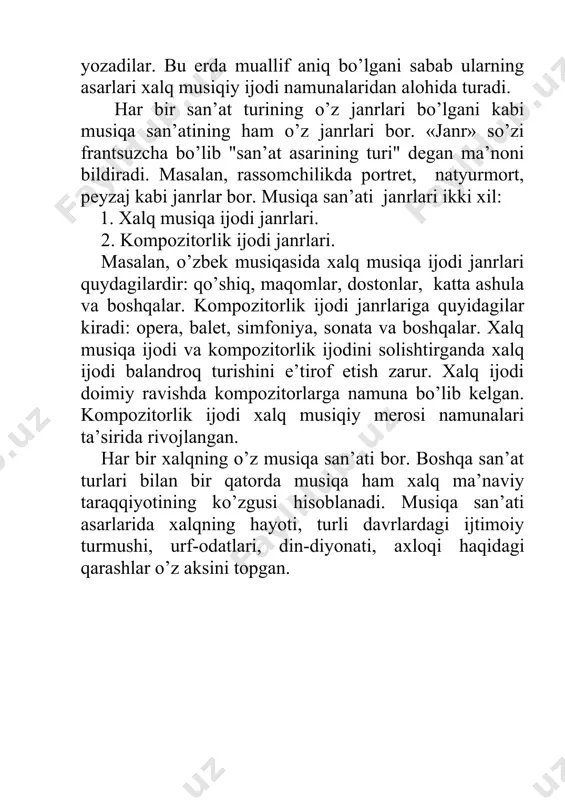 kompozitorlar hamma tinglovchilar asarni bir xilda to’g’ri tushunishlari va tasavvurlari bir xil bo’lishi uchun asarlarga nom berganlar va so’z orqali dasturni izohlaganlar yoki epigraflar tanlaganlar. dastur e’lon qilinganda barcha tinglovchilarning fikri bir xil bo’ladi va musiqadan o’sha tasvirlangan narsani ilg’ab olishga harakat qiladi. demak, dastur tinglovchiga musiqa asarini to’g’ri tushunishga yordam beradi. kompozitorlar orasida berlioz birinchi bo’lib simfoniya kabi yirik asarni dastur asosida yozdi. u yaratgan "fantastik simfoniya" aniq dastur asosida yaratilgan birinchi simfoniyadir. tayanch iboralar: 1. taqriz - gazeta, jurnal janri, yangi asarni tanqidiy tahlil qilib yoziladi. 1. feleton - badiiy-publicistik gazeta, jurnal janri, ma’lum bir asarga kuchli tanqidiy munosabatda bo’lgan holda yoziladi. 1. trilogiya - bir mavzu va mazmundagi uch yirik asar. 1.1 g. berlioz "fantastik simfoniya" "fantastik simfoniya" musiqa san’ati tarixida yaratilgan birinchi dasturli simfoniyadir. bu simfoniya - berliozning shoh asari hisoblanadi. shu simfoniyani yaratgani uchun berliozni dasturli simfonizmning asoschisi deb atashadi. simfoniya mazmuni kompozitor hayotida ro’y …