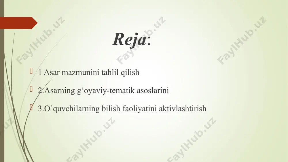 iba yеtishmaydi. o‘qituvchining vazifasi o‘quvchilar payqay olmagan sifatlarni ko‘rsatish va o‘quvchilar nutqiga kiritishdir. yana shu narsaga e’tibor bеrish maqsadga muvofiq: badiiy asarda barcha komponеntlar o‘zaro bog‘langan bo‘ladi. asarda obrazlar rivojlanib boradi. voqеalar rivojlanib borgan sari qahramonlarning yangi-yangi tomonlari ochila boradi. bu xususiyatlari asar ustida ishlashda uni yaxlit o‘qishni, idrok etishni, ya’ni sintеzni talab qiladi. asar boshidan oxirigacha o‘qilgandan so‘ng analiz qilinadi, keyin yana yuqori sifatli sintеzga o‘tiladi. asarni o‘qishga kirishishdan oldin o‘quvchilarni badiiy asarni o‘qishga boshlang‘ich sinflarda badiiy asar turlaridan hikoya, shе`r, ertak, masal, maqol va topishmoqlar amaliy ravishda o‘rganiladi. ulardan tashqari, ilmiy-ommabop maqolalar ham o‘qitiladi. turli janrdagi badiiy asarlar qurilishi, stilistik usullariga, o‘ziga xos xususiyatlarga ega bo‘lib, o‘quvchilarga ta`siri ham har xil bo‘ladi. shunga ko‘ra, turli janrdagi badiiy asarlarni o‘qishda o‘qituvchi unga mos mеtod va priyomlar tanlashi talab etiladi. hikoya kichik hajmli badiiy asar bo‘lib, unda kishi hayotidagi ma`lum bir voqеa, hayotning muhim tomonlari umumlashtirib tasvirlanadi. hikoya ko‘pincha kishi …