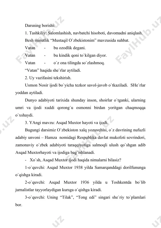 «аsqаd muхtоrning hаyoti vа ijоdi» mavzusining texnologik xaritasi - Page 3