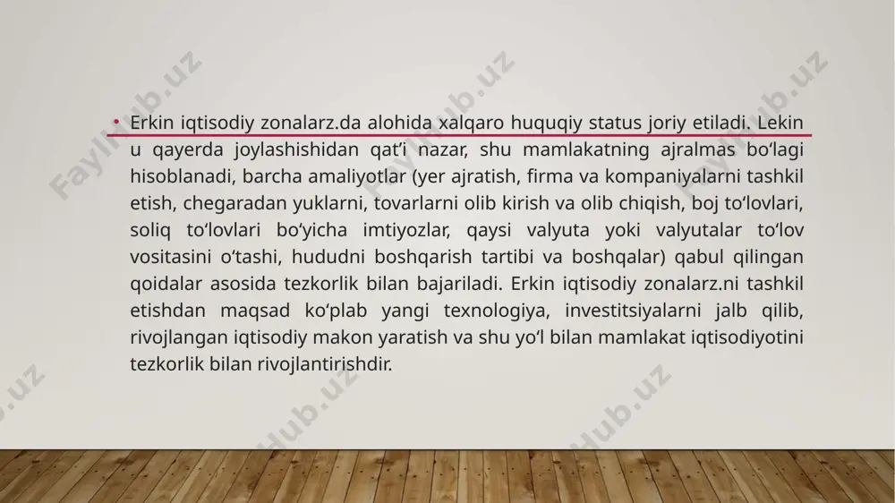 ]. turizm sohasini qo‘llab-quvvatlash va rivojlantirish maqsadida davlat byudjetidan subsidiyalar ajratish amaliyotlari yo‘lga qo‘yildi. mamlakatimiz turizm salohiyatidan samarali foydalanish, milliy madaniy merosni milliy va xalqaro jamoatchilikka keng targ‘ib qilish, ziyorat turizmi, ekologik turizm, gastronomik turizmni hamda ularning infratuzilmasini rivojlantirish borasida chora-tadbirlar amalga oshirilib kelinmoqda. e’tiboringiz uchun rahmat image2.jpeg image3.jpeg image4.png image5.jpeg image1.jpg /docprops/thumbnail.jpeg