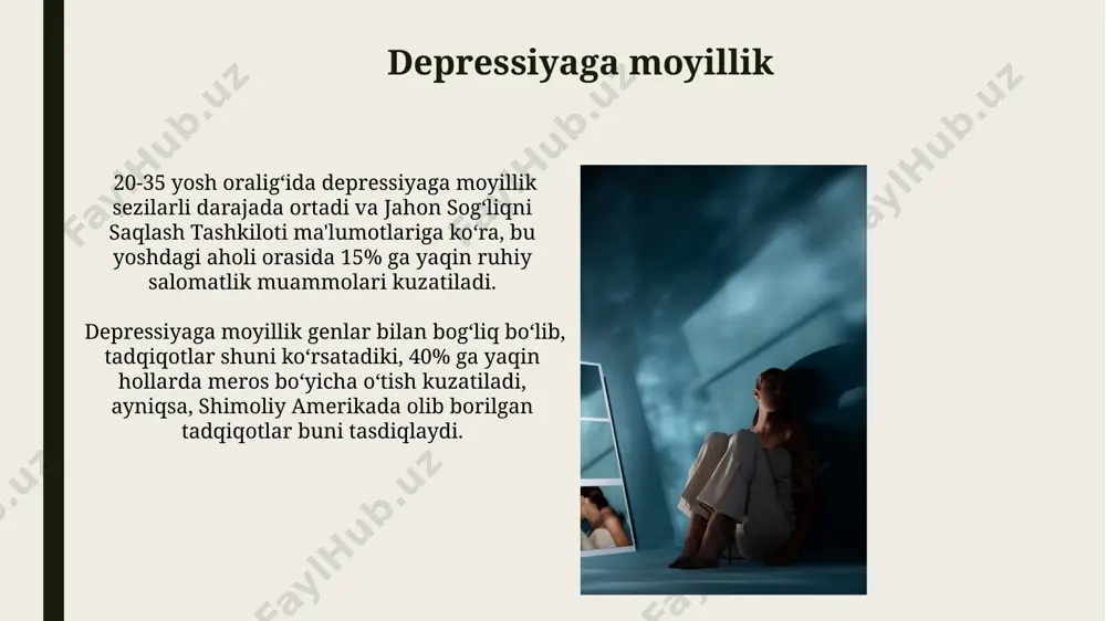 o'tish, 3 dan ortiq yil davomida ko'plab mutaxassislar tomonidan o'rganilgan va 50% dan ko'proq ishtirokchilarning stressga chidamliligini 2 barobar oshirganligini ko'rsatgan samarali psixologik mexanizmlarni ishga tushiradi, masalan, yaponiyada o'tkazilgan tadqiqotlar. dunyoning turli burchaklaridan 1000 dan ortiq odam ishtirok etgan tadqiqotlar shuni ko'rsatdiki, hayotdagi inqirozlar ijodiy fikrlashni rivojlantiradi va 40% hollarda yangi biznes yoki loyihalarning boshlanishiga turtki bo'ladi, bu esa germaniyada keng tarqalgan. o'z-o'zini yaxshilash usullari kundalik hayotingizga 5-10 daqiqalik meditatsiya mashqlarini qo'shing. bu stressni kamaytirish va ichki xotirjamlikni ta'minlashga yordam beradi, masalan, "headspace" ilovasi yordamida. o'zbekistondagi samarqand shahriga sayohat qilish orqali yangi muhitni kashf qilish va 7 kundan kam bo'lmagan dam olish kunlarini o'tkazish, ruhiy holatingizni yaxshilashga va yangi energiya olishga yordam beradi. e'tiboringiz uchun rahmat @taqdimot_robot image1.jpg image2.jpg image3.jpg image4.jpg image5.jpg image6.jpg image7.jpg image8.jpg image9.jpg image10.jpg image11.jpg image12.jpg image13.jpg image14.jpg