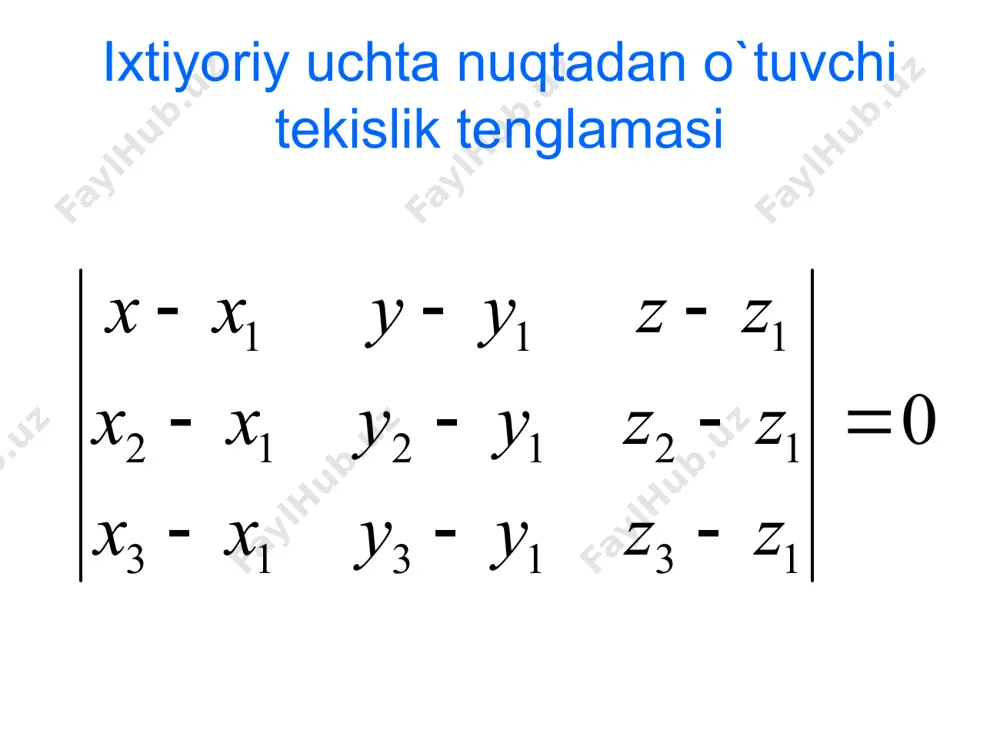 fazoda tekislik va uning tenglamalari - Page 4