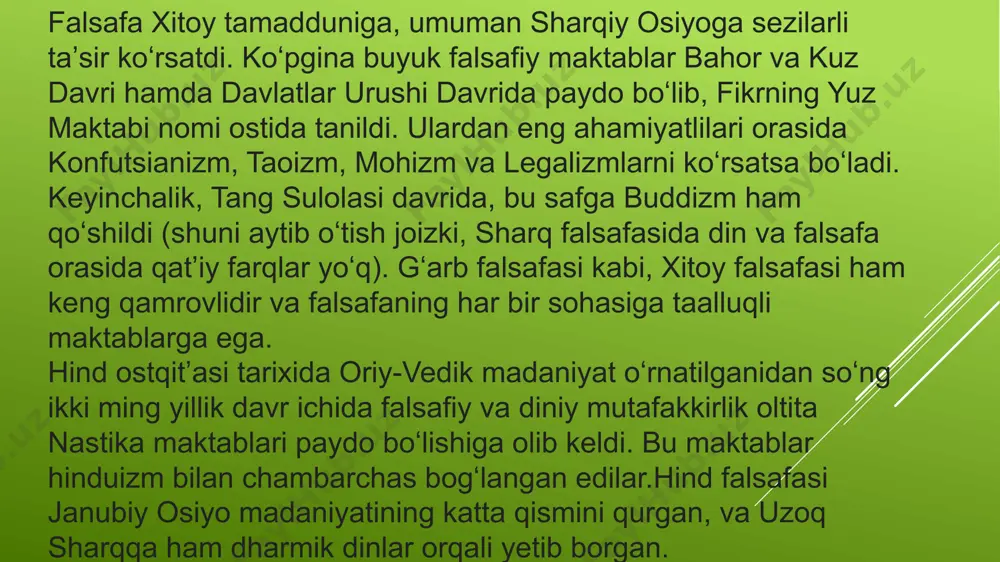 sabab va oqibat aloqalaridan izlay boshladi. bilish sub’ektlarining tamoyil jihatdan bunday yangicha shaklda yo’naltirilishi, bilishni yangicha tushunish sub’ekt – ob’ekt munosabatlarida, bilish, dunyoqarash strukturasida yangilik edi. xuddi har qanday fan singari falsafa ham uzluksiz dinamik informatsion tizim bo’lib, yangi-yangi axborotlar olish maqsadida axborotlarni to’plash, tahlil qilish va qaytadan ishlab chiqish ishlari bilan mashg’ul bo’ladi. bunday axborotlar yaxlit bir tizimni umumiy tamoyillar va qonunlar asosida falsafiy tushunchalarda jamlanib, mukammal holga keltiriladi. mana shu yaratilgan yaxlit bir tizimda ontologiya falsafiy (ya’ni borliq falsafasi), bilish nazariyasi, dialektika eng umumiy usul sifatida, ijtimoiy falsafa, umumiy etika, nazariy estetika, xususiy fanlarning falsafiy muammolari, din falsafasi, falsafa tarixi, ”falsafaning falsafasi” (ya’ni falsafiy nazariya) va boshqa ana shunday bo’limlar mavjuddir. sharq falsafasining bu keng tan olingan vakili, hozirgi nepal davlatida, uning otasi feodal bo'lgan boy oiladan chiqqan. tug'ilishidan oldin onasi tush ko'rgan edi, uning yonida bachadoniga oq fil kirib kelgan. hind ruhoniylari tushni ikki tomonlama taqdir deb …